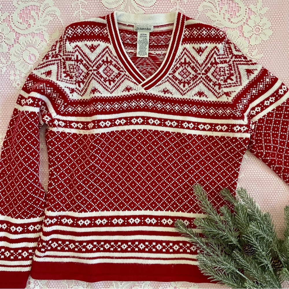 Vintage St John’s Bay Christmas Sweater